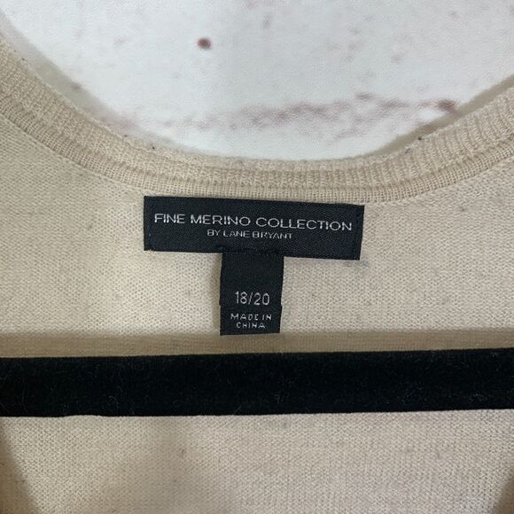 Lane Bryant Fine Merino Blend Colorblock V-Neck Sweater Women’s 18/20 Plus Size - Picture 8 of 9